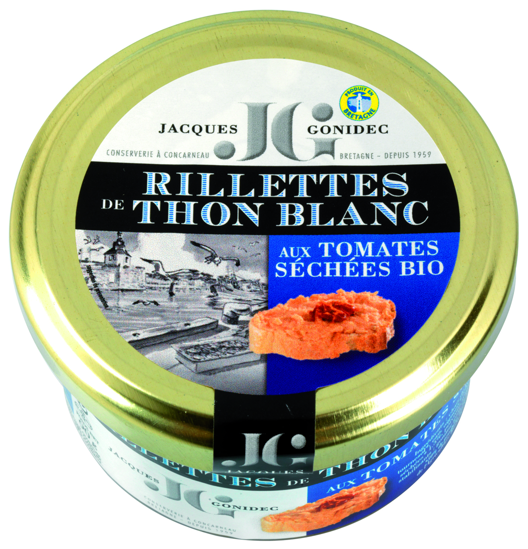 Jacques Gonidec Rilettes van witte tonijn met gedroogde tomaten 90g - 3026